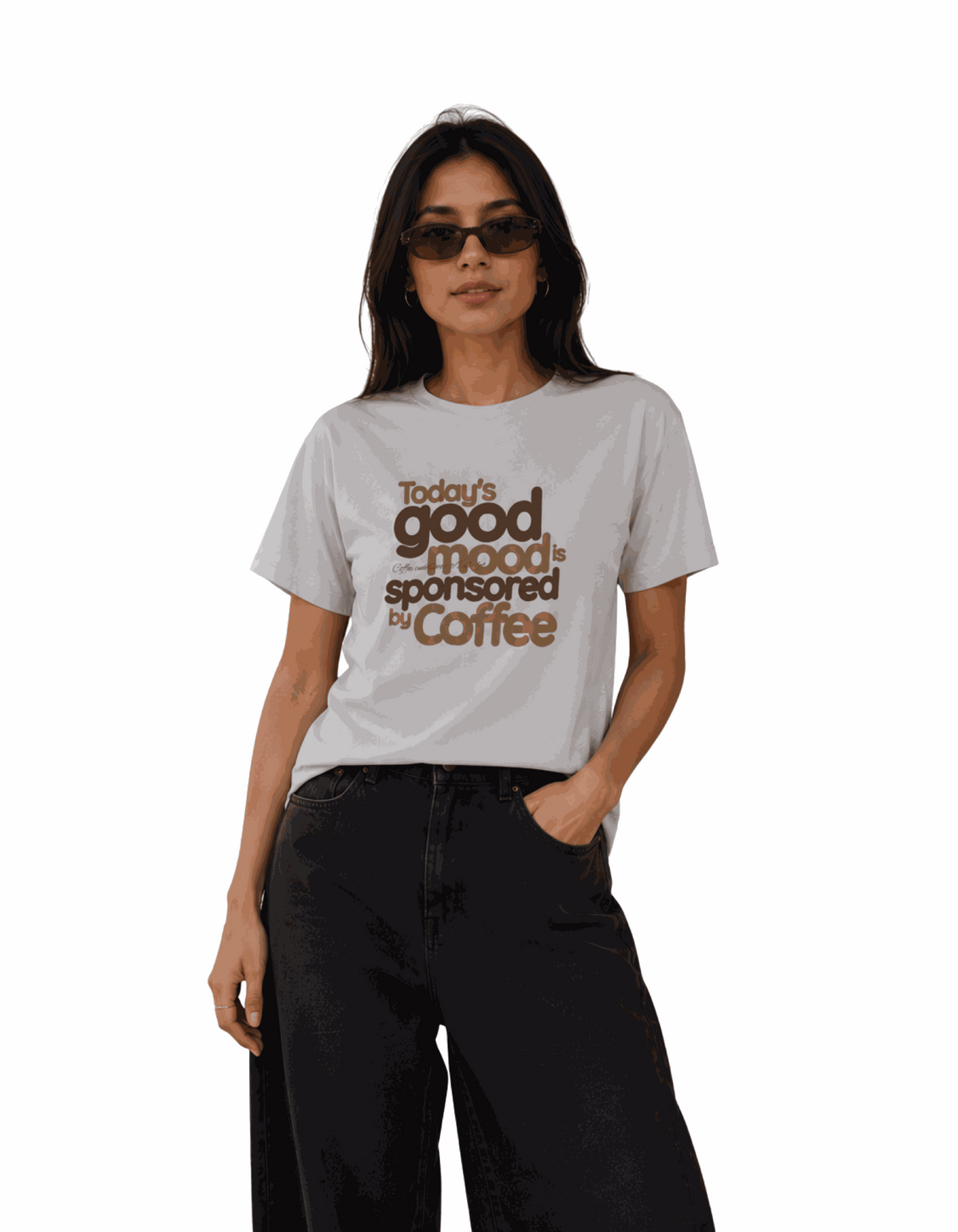 Sponsored By Coffee | Women's Off-White T-shirt | Coffee