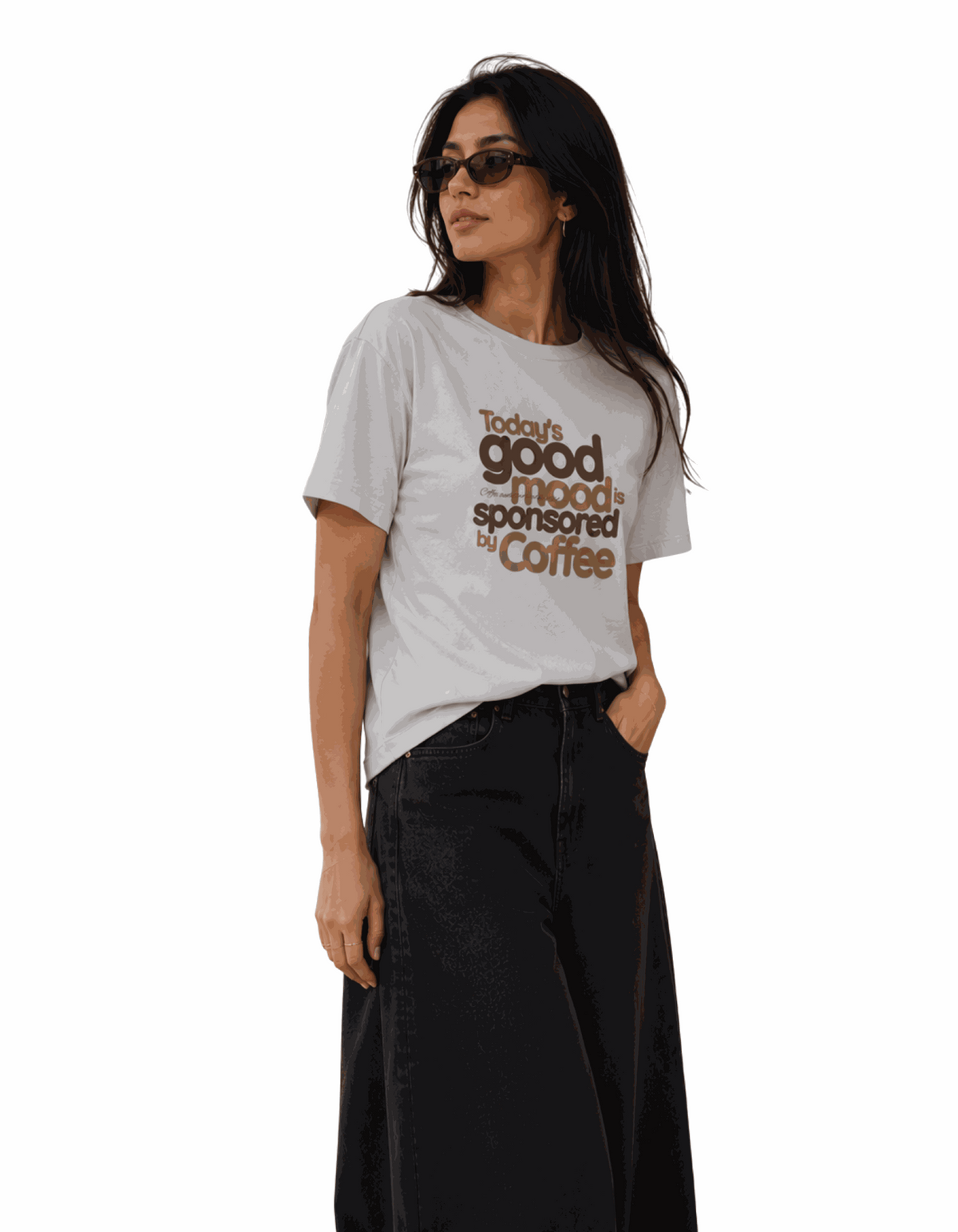 Sponsored By Coffee | Women's Off-White T-shirt | Coffee