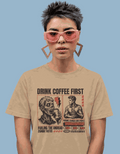 Zombie Coffee | Women's Beige T-shirt | Coffee