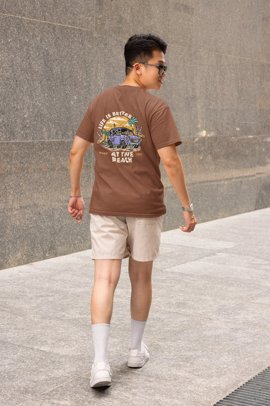 "Life is Better at The Beach" | Men 's T-Shirt for Travellers