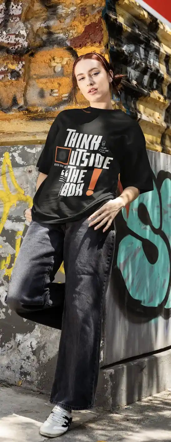 "Think Outside The Box" | Women’s Motivational T-shirt