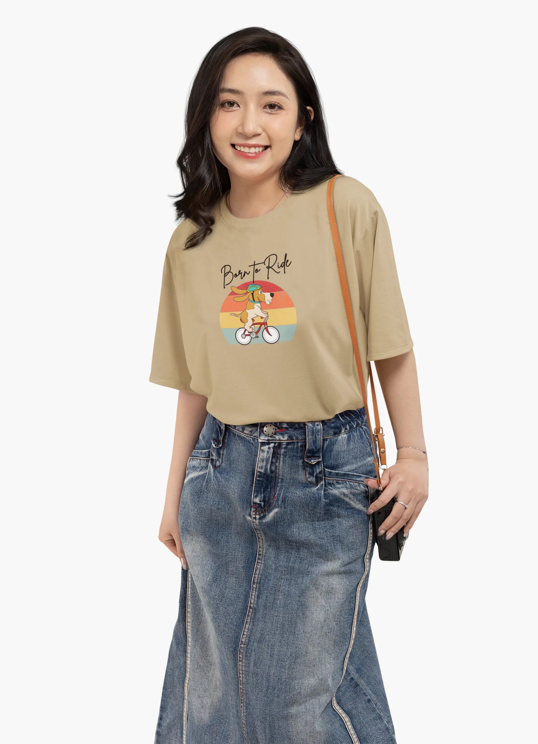 Born to Ride – Adventure Dog Biking T-Shirt for Women