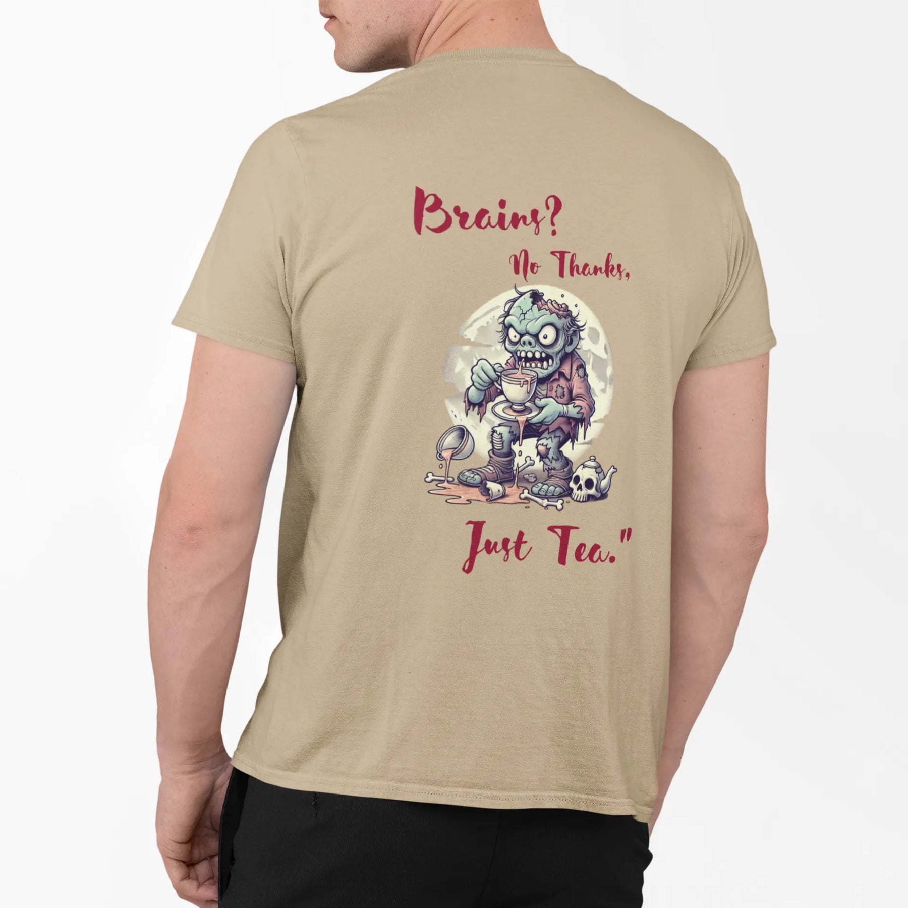 "Brains? No Thanks, Just Tea" | Men’s T-shirt for Tea Lovers