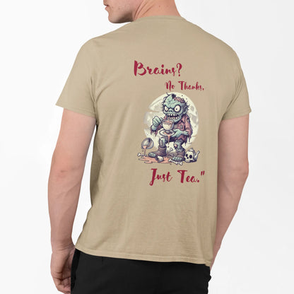 "Brains? No Thanks, Just Tea" | Men’s T-shirt for Tea Lovers