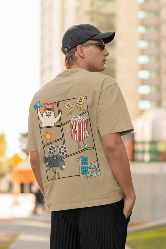 "Cartoon Movie Time Graphic T-Shirt – Fun Cinema Vibes Tee for Movie Lovers" | Men’s T-shirt for Cartoon Lovers