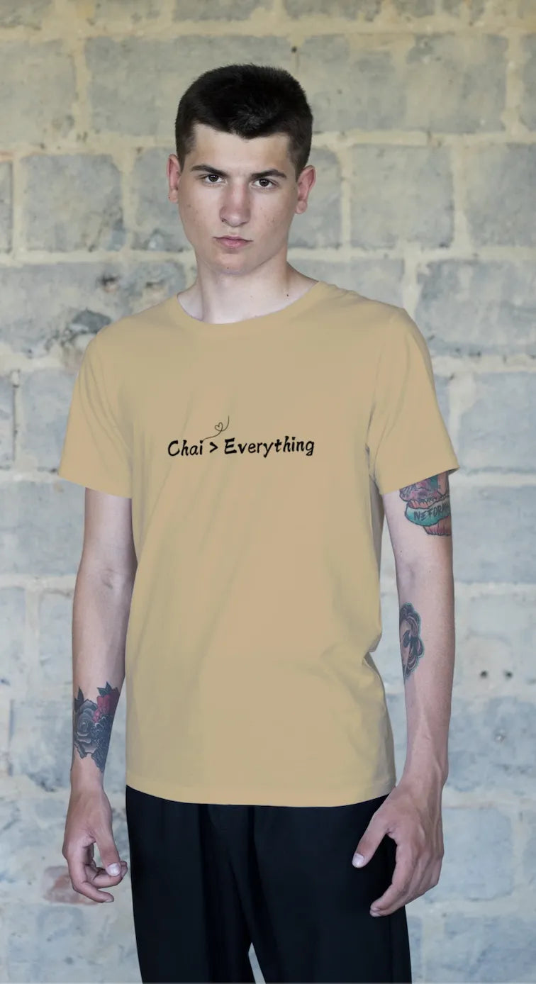 "Chai > Everything" | Men’s T-shirt for Tea Lovers