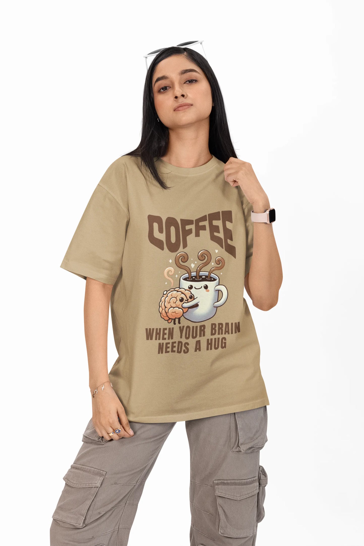 "Coffee - When Your Brain Needs A Hug" | Women’s Coffee Lovers T-shirt