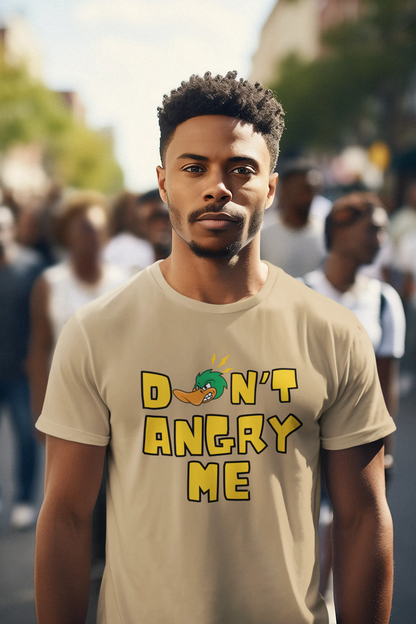 "Don’t Angry Me – Angry Duck Attitude T-Shirt" | Men’s T-shirt for Animal Lovers