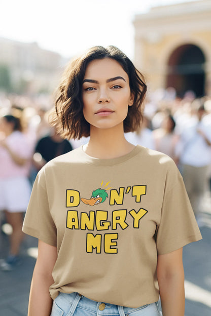 "Don’t Angry Me – Angry Duck Attitude T-Shirt" | Women’s T-shirt for Animal Lovers