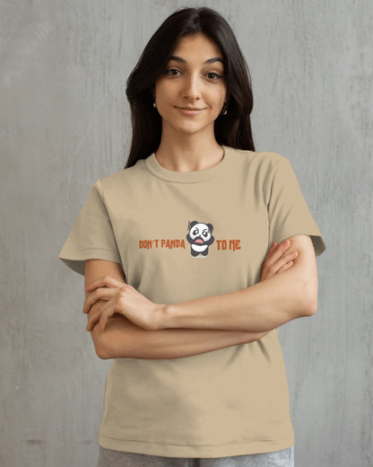 "Don’t Panda to Me T-Shirt – Funny Angry Panda Graphic Tee" | Women’s T-shirt for Cartoon Lovers