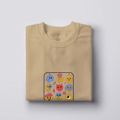 Funky Monster Face Cartoon T-Shirt for Women from Woven Weft