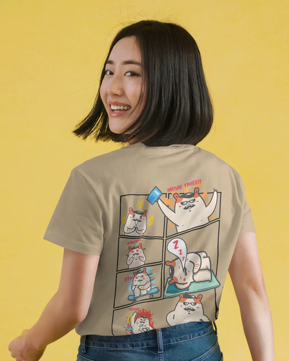 Funny Comic Panel Cartoon T-Shirt for Anime Lovers for Women
