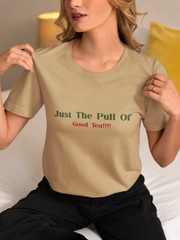 "Gravity? Nah - Just The Pull of Good Tea" | Women’s T-shirt for Tea Lovers