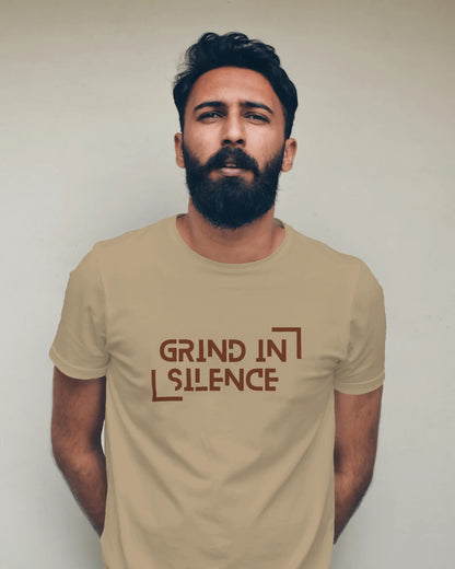 "Grind In Silence" | Men’s Motivational T-shirt