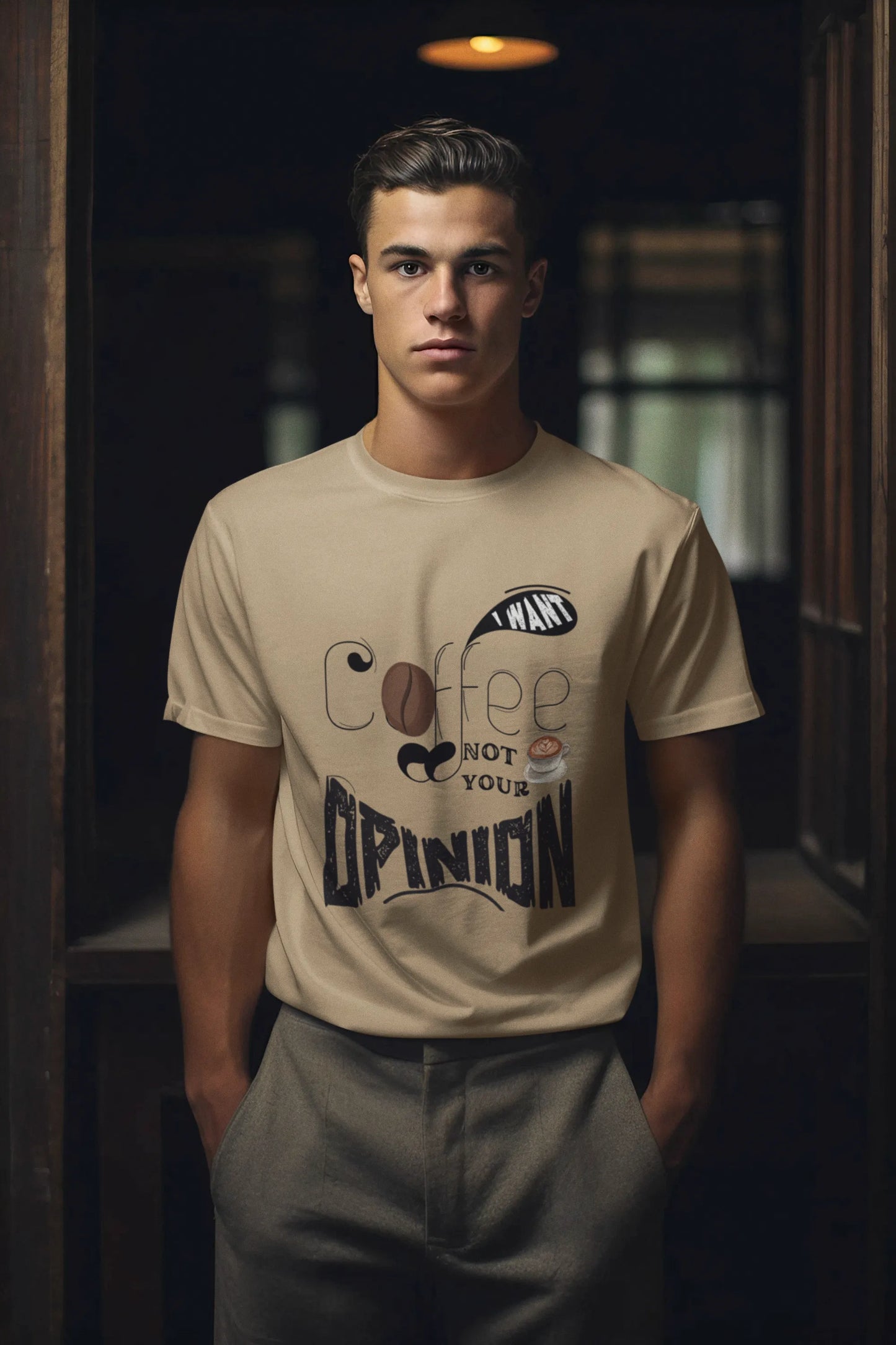 "I Want Coffee - Not Your Opinion" | Men’s Coffee Lovers T-shirt