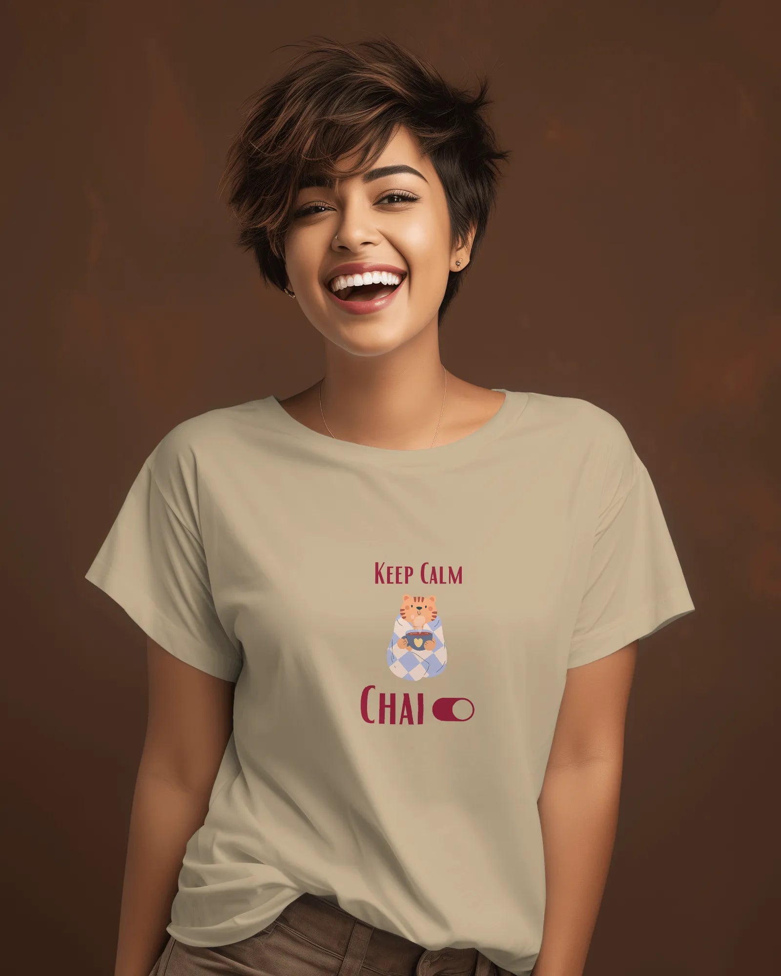 "Keep Calm - Chai" | Women’s T-shirt for Tea Lovers
