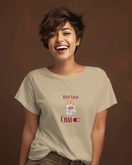 "Keep Calm - Chai" | Women’s T-shirt for Tea Lovers