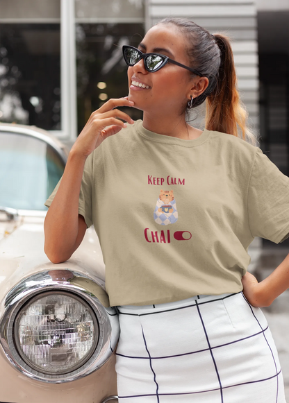 "Keep Calm - Chai" | Women’s T-shirt for Tea Lovers