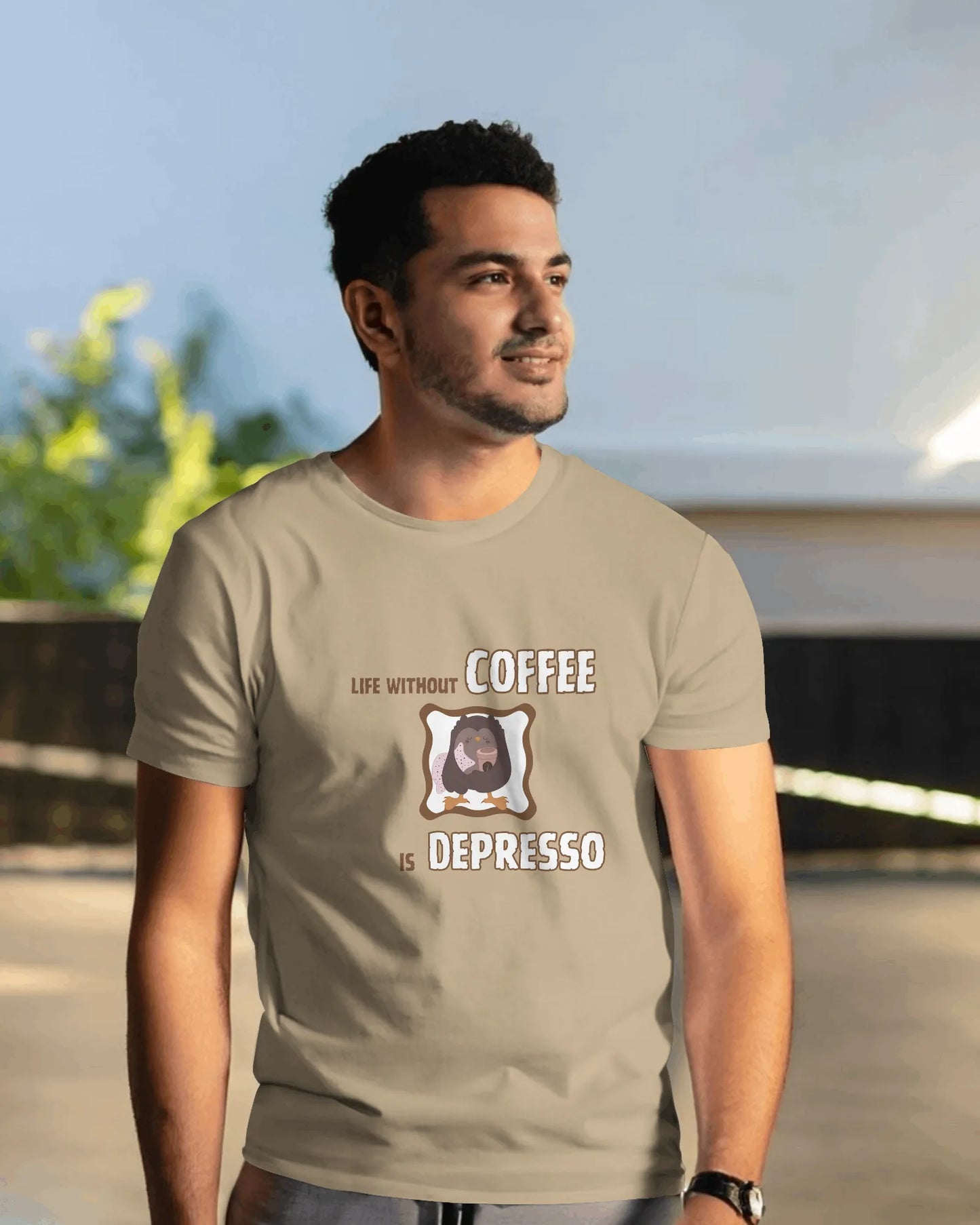 "Life Without Coffee Is Depresso" | Men’s Coffee Lovers T-shirt
