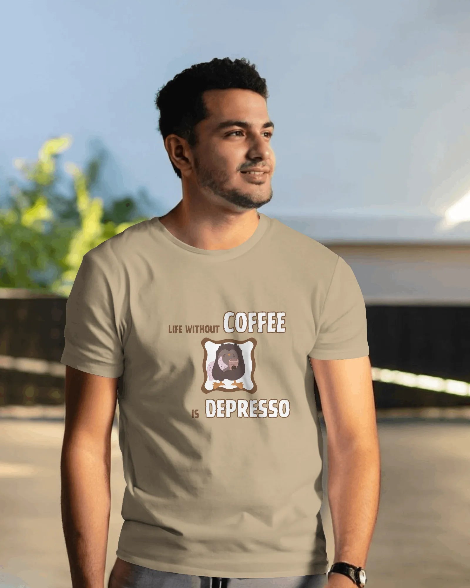 "Life Without Coffee Is Depresso" | Men’s Coffee Lovers T-shirt