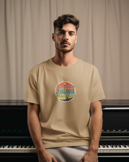 "Live Bold - Love Wild - Laugh Loud" | Men’s Motivational T-shirt