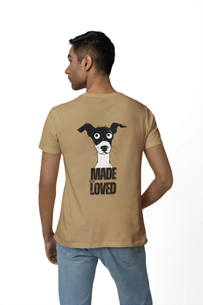 Made to Be Loved – Loyal Rescue Dog T-Shirt for Men