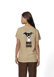 Made to Be Loved – Loyal Rescue Dog T-Shirt for Women