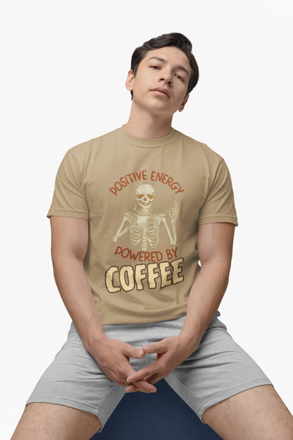 "Positive Energy Powered By Coffee" | Men’s Coffee Lovers T-shirt