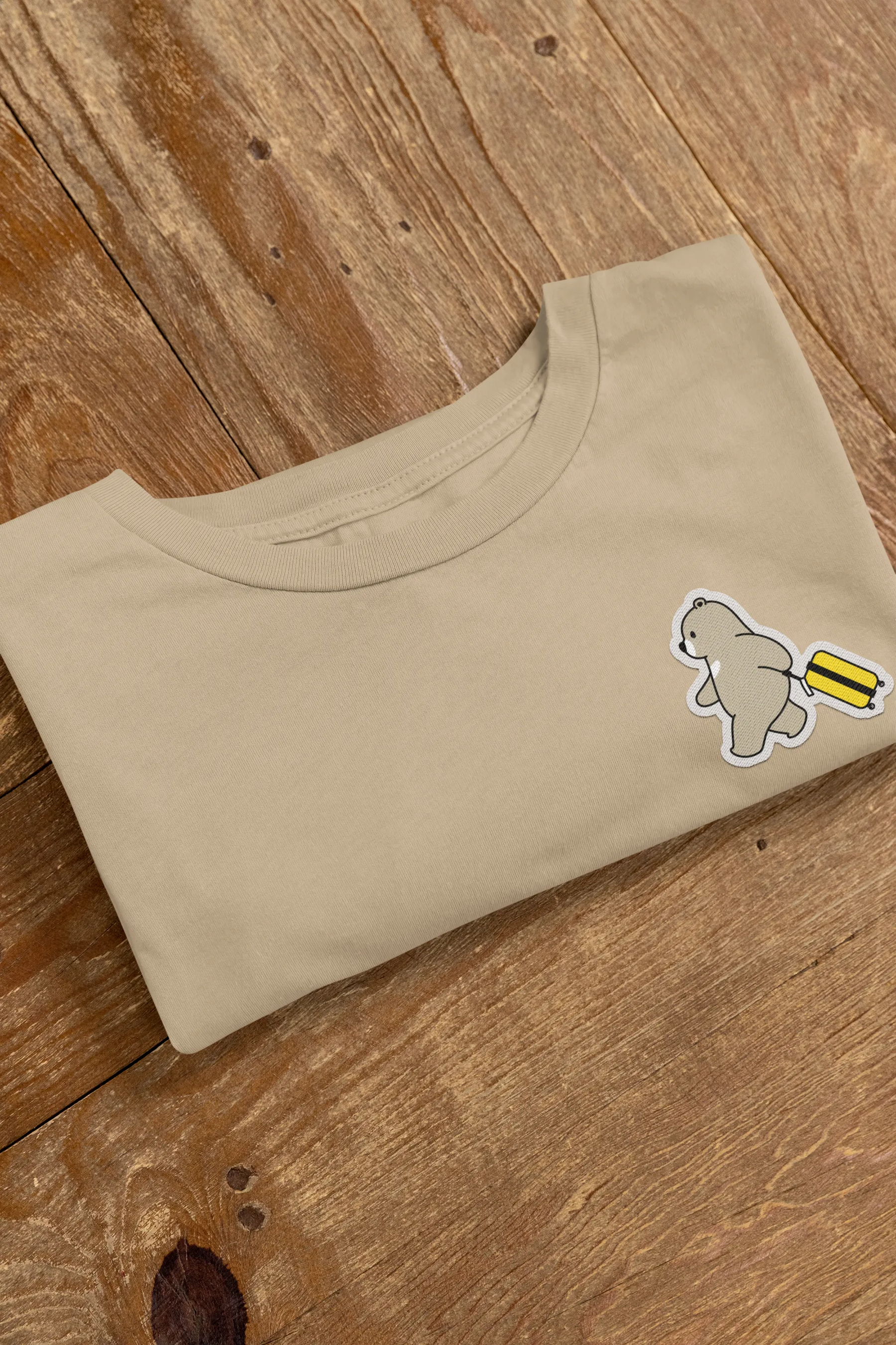 Wander Bear – Playful Travel Bear T-Shirt for Women