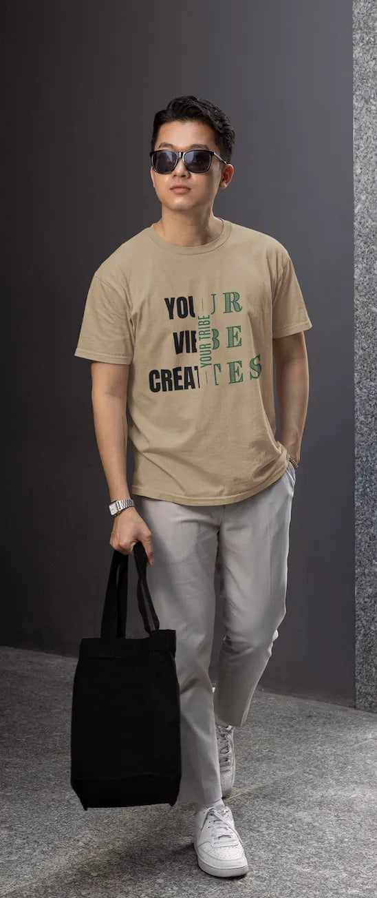 "Your Vibe Creates Your Tribe" | Men’s Motivational T-shirt