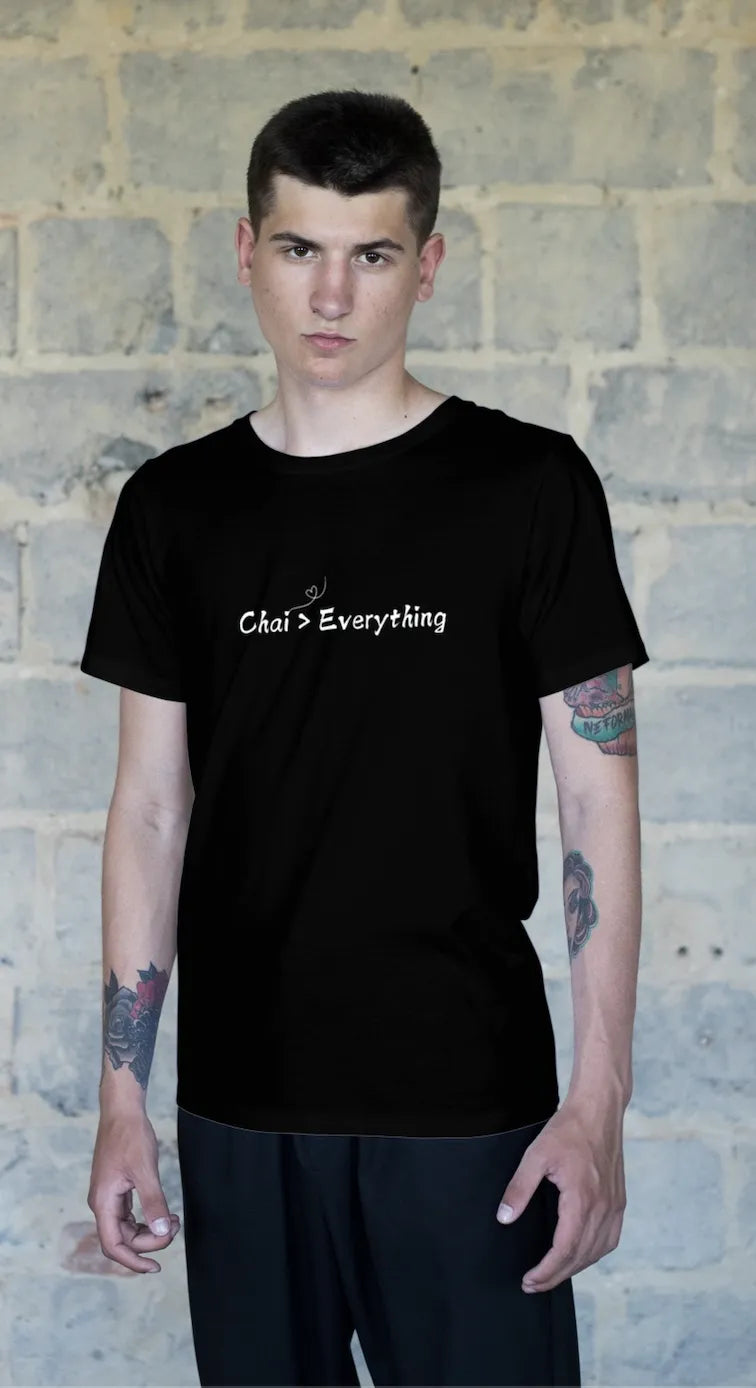 "Chai > Everything" | Men’s T-shirt for Tea Lovers