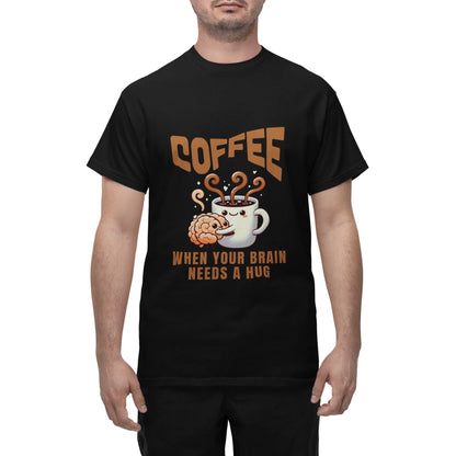 "Coffee - When Your Brain Needs A Hug" | Men’s Coffee Lovers T-shirt