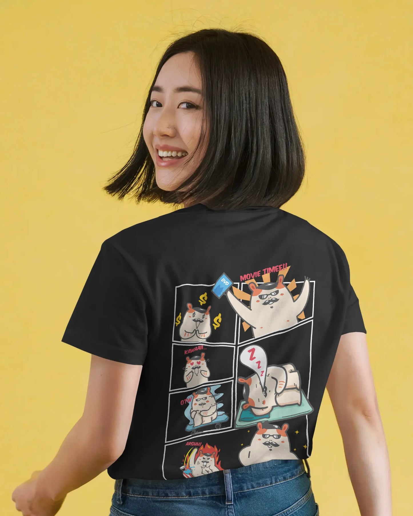 Funny Comic Panel Cartoon T-Shirt for Anime Lovers for Women