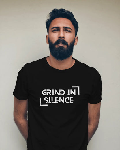"Grind In Silence" | Men’s Motivational T-shirt