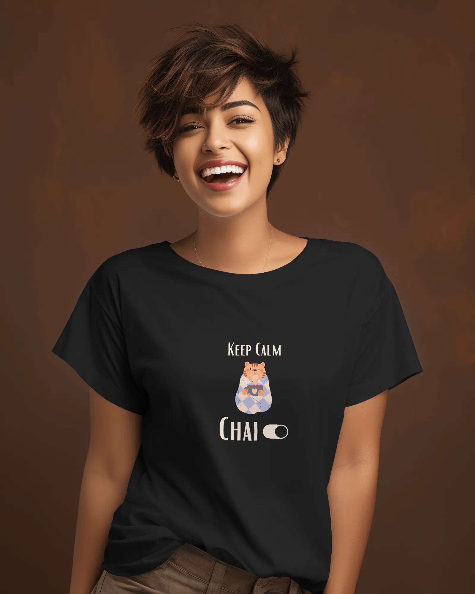 "Keep Calm - Chai" | Women’s T-shirt for Tea Lovers