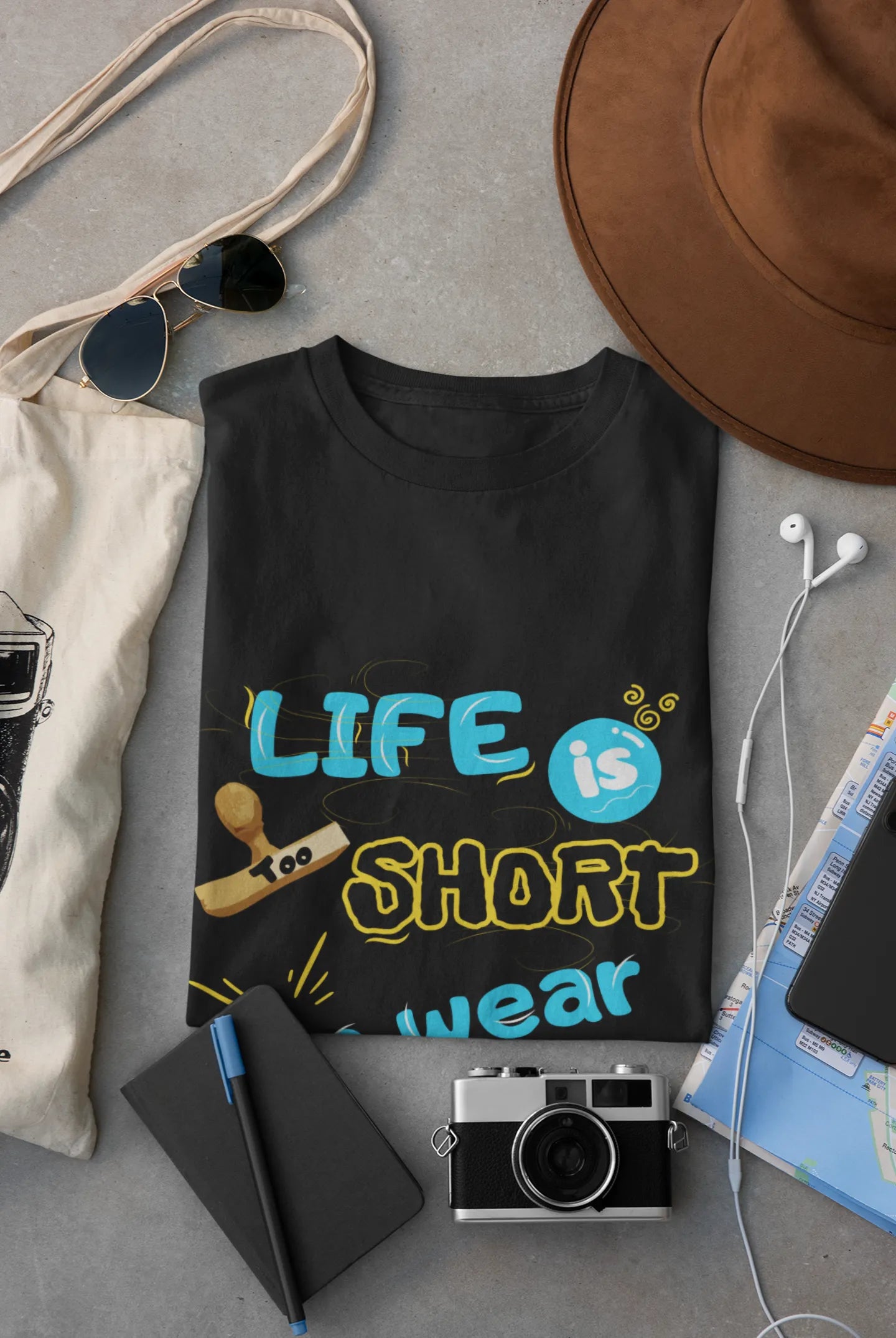 "Life is Too Short to Wear Negativity" | Men’s Motivational T-shirt