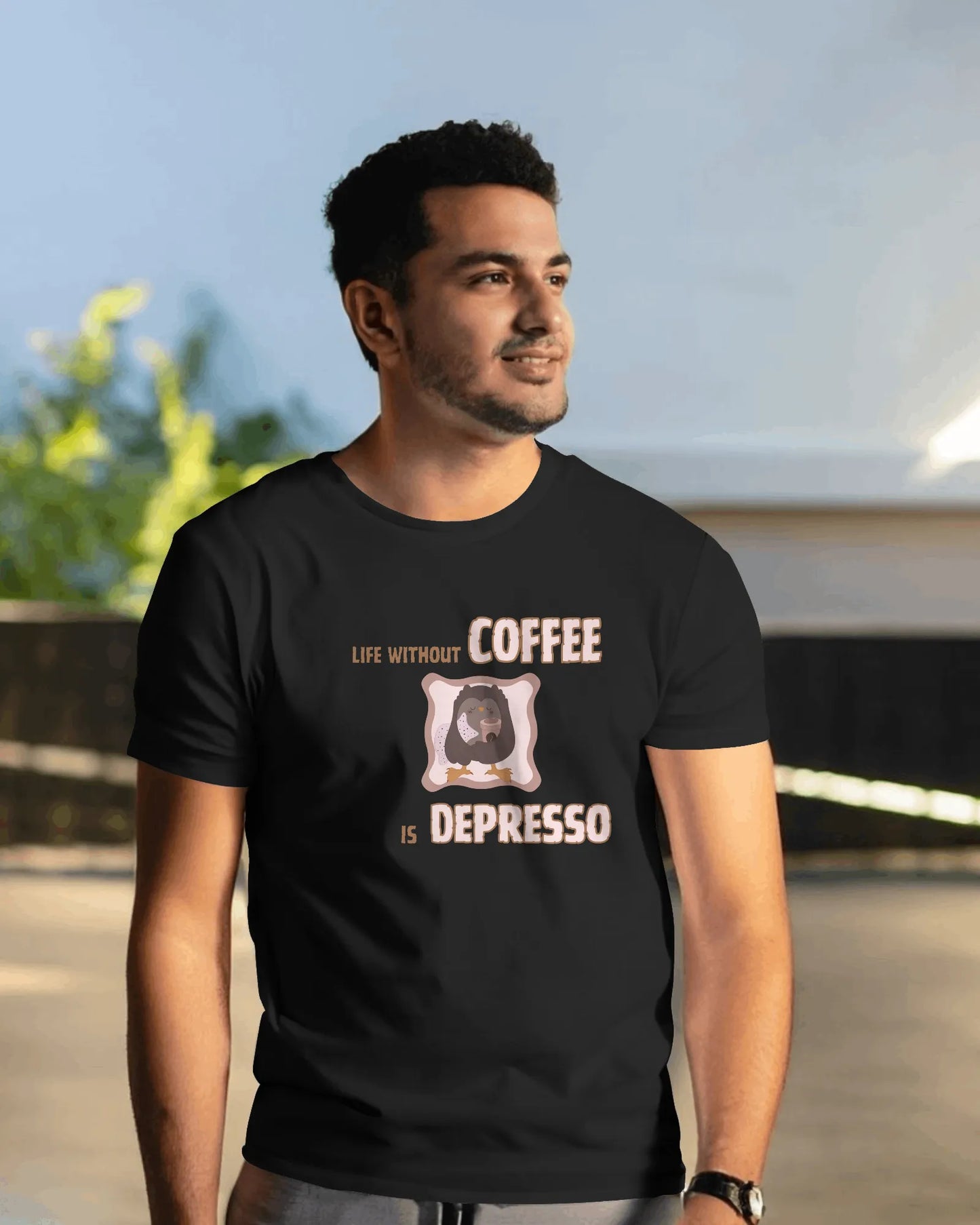 "Life Without Coffee Is Depresso" | Men’s Coffee Lovers T-shirt