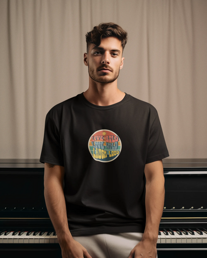 "Live Bold - Love Wild - Laugh Loud" | Men’s Motivational T-shirt