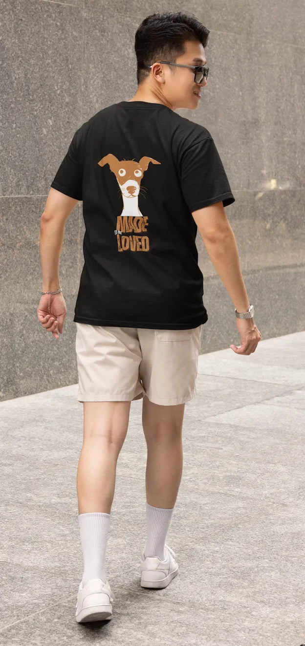 Made to Be Loved – Loyal Rescue Dog T-Shirt for Men