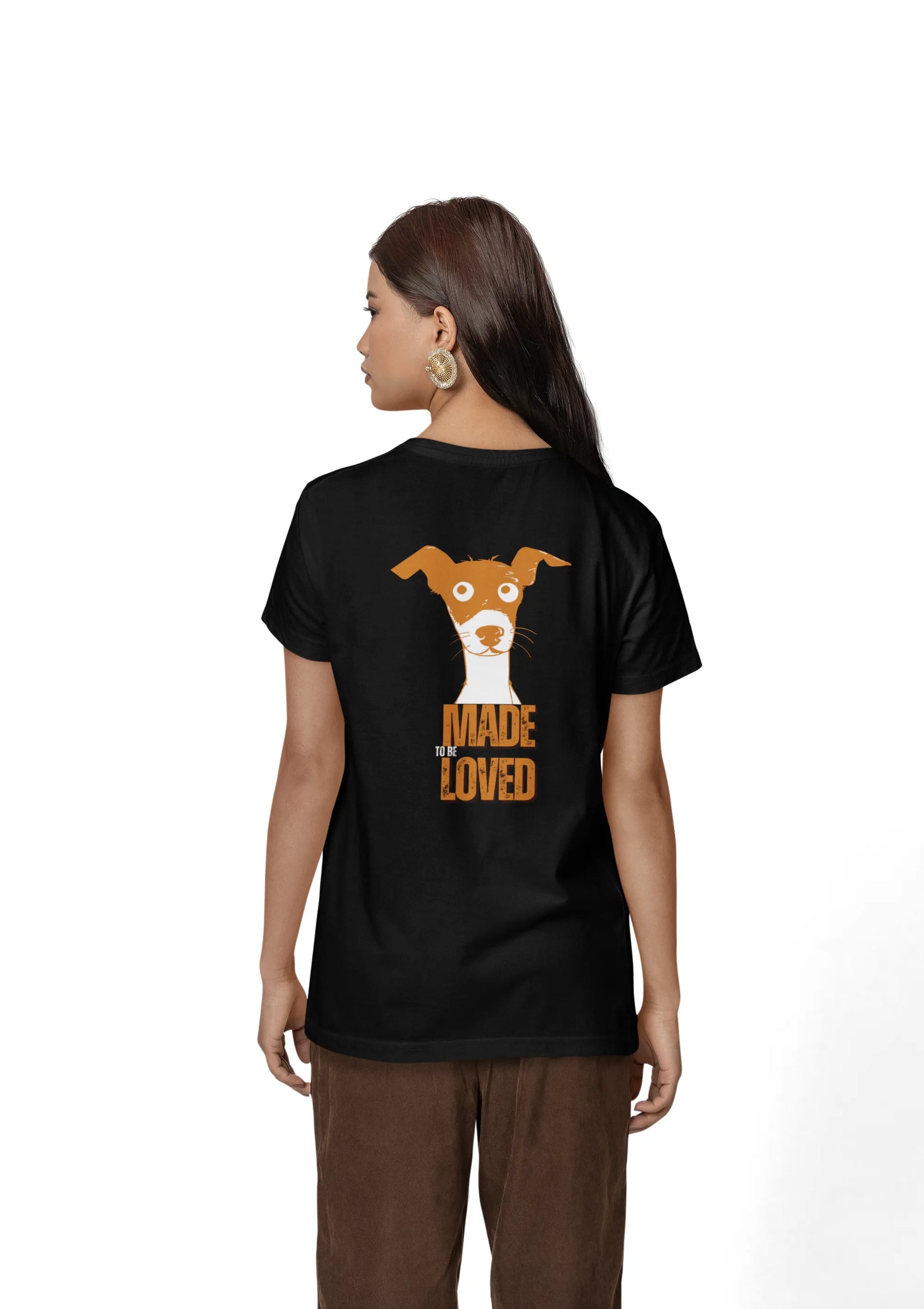 Made to Be Loved – Loyal Rescue Dog T-Shirt for Women
