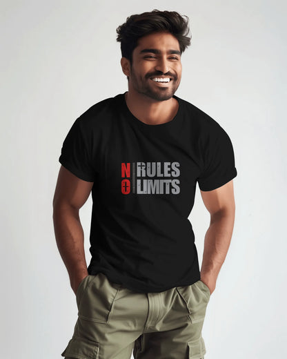 "No Rules No Limits" | Men’s Motivational T-shirt