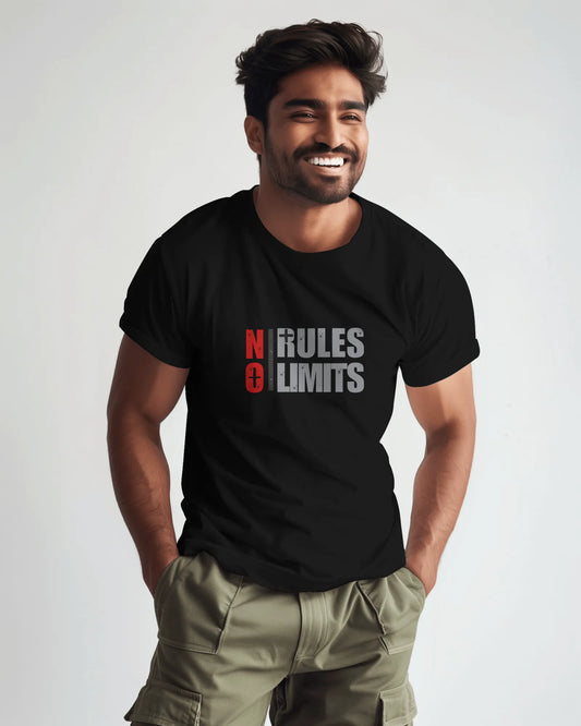 "No Rules No Limits" | Men’s Motivational T-shirt