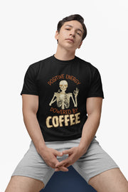"Positive Energy Powered By Coffee" | Men’s Coffee Lovers T-shirt