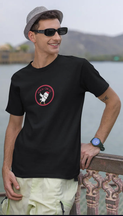 Rock On Dabbing Chicken Graphic T-Shirt for Men
