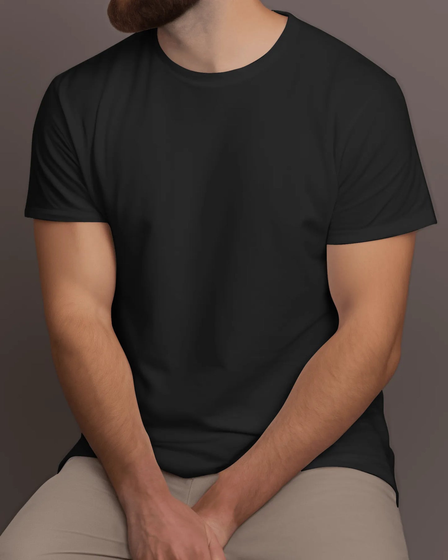 "M" - Men’s Regular Fit Solid T-shirt