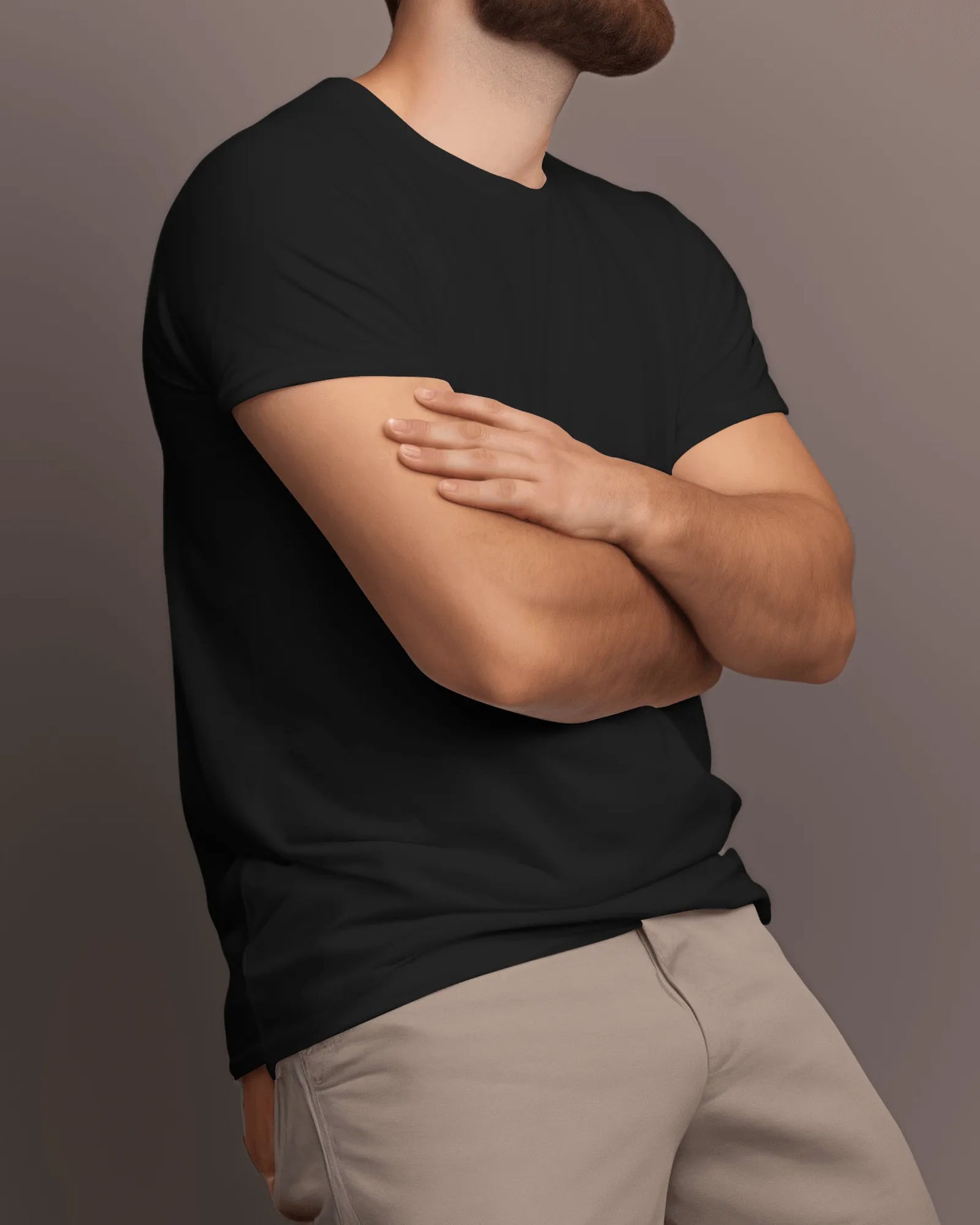 "M" - Men’s Regular Fit Solid T-shirt