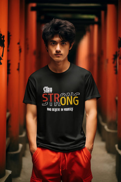 "Stay Strong and Believe in Yourself" | Men’s Motivational T-shirt