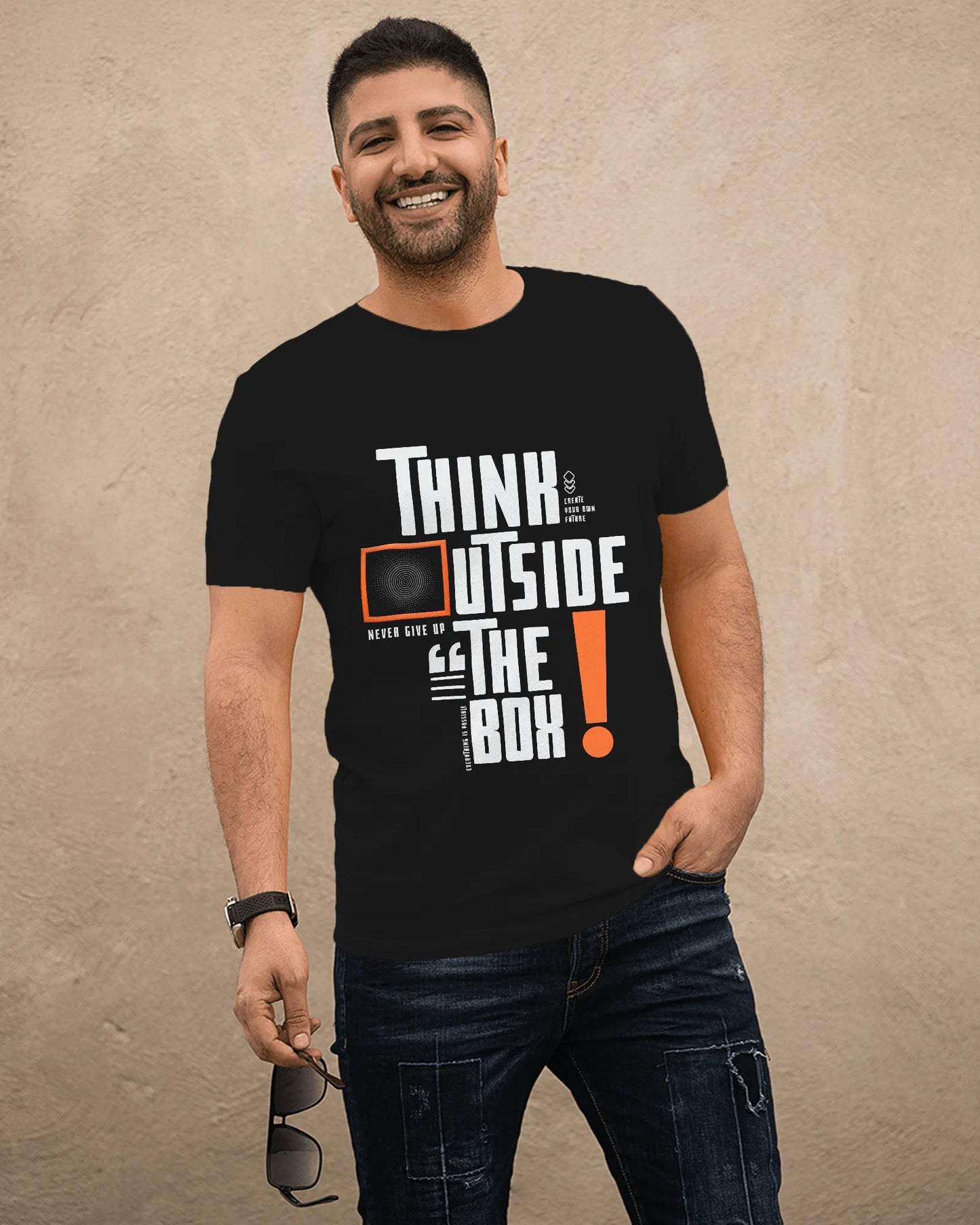 "Think Outside The Box" | Men’s Motivational T-shirt