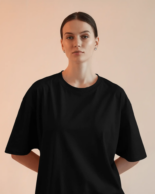 "M" - Women’s Oversize Fit Solid T-shirt
