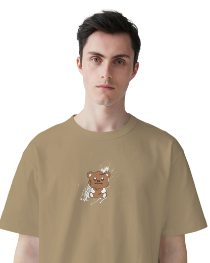 Cool Chaos Teddy Vibes | Men's Beige T-shirt | Double Impact